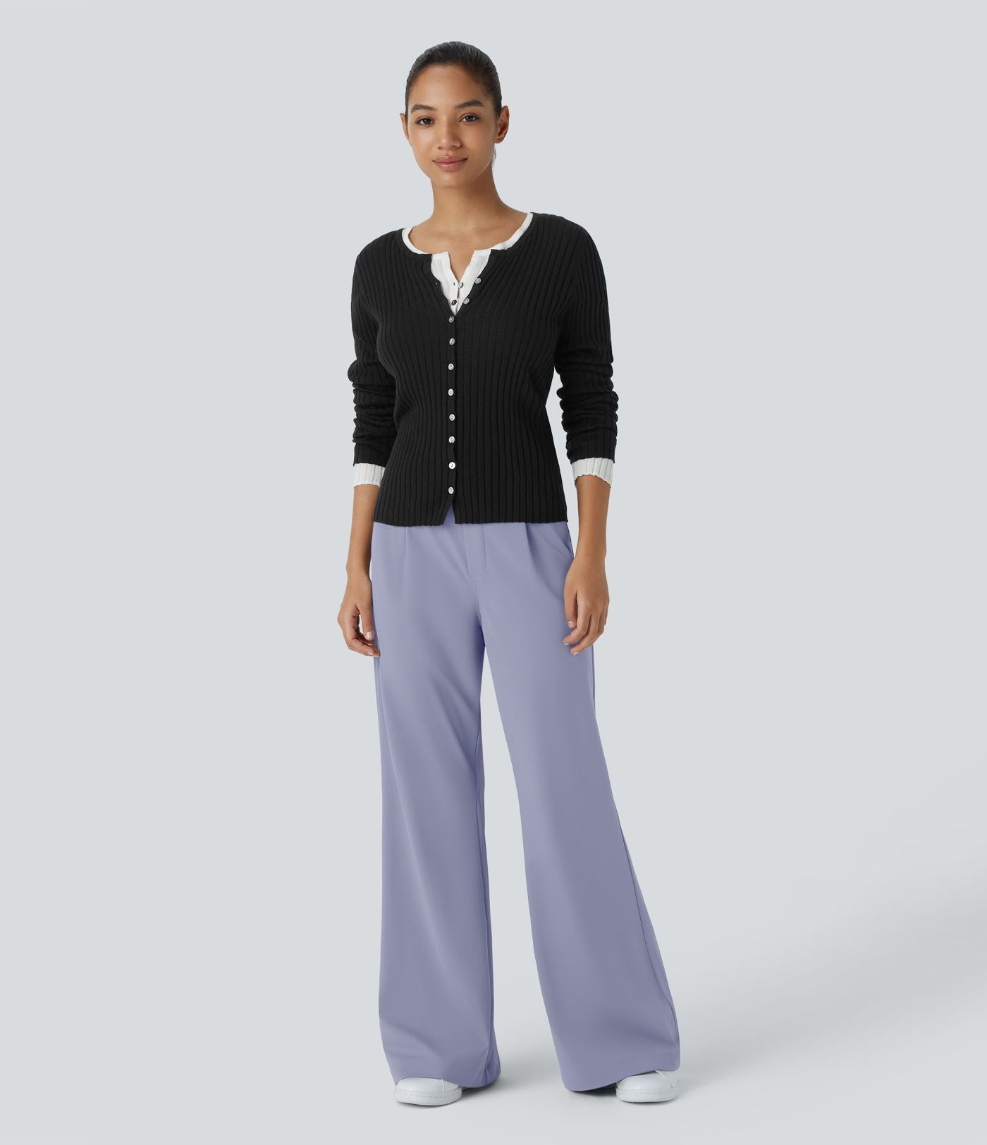 Pantalon tailleur évasé taille haute Halara Flex™ DayStretch avec poches