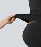 Robe de yoga active 2 en 1 SoftlyZero™ à épaules dénudées, bretelles amovibles et soutien-gorge intégré, avec poches - Facile à porter