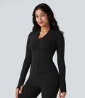 Veste yoga Halara UltraSculpt™ push-up col V manches longues avec trous pouces et poches