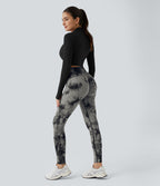 Legging yoga taille haute tie-dye sans couture OneForm Seamless Flow