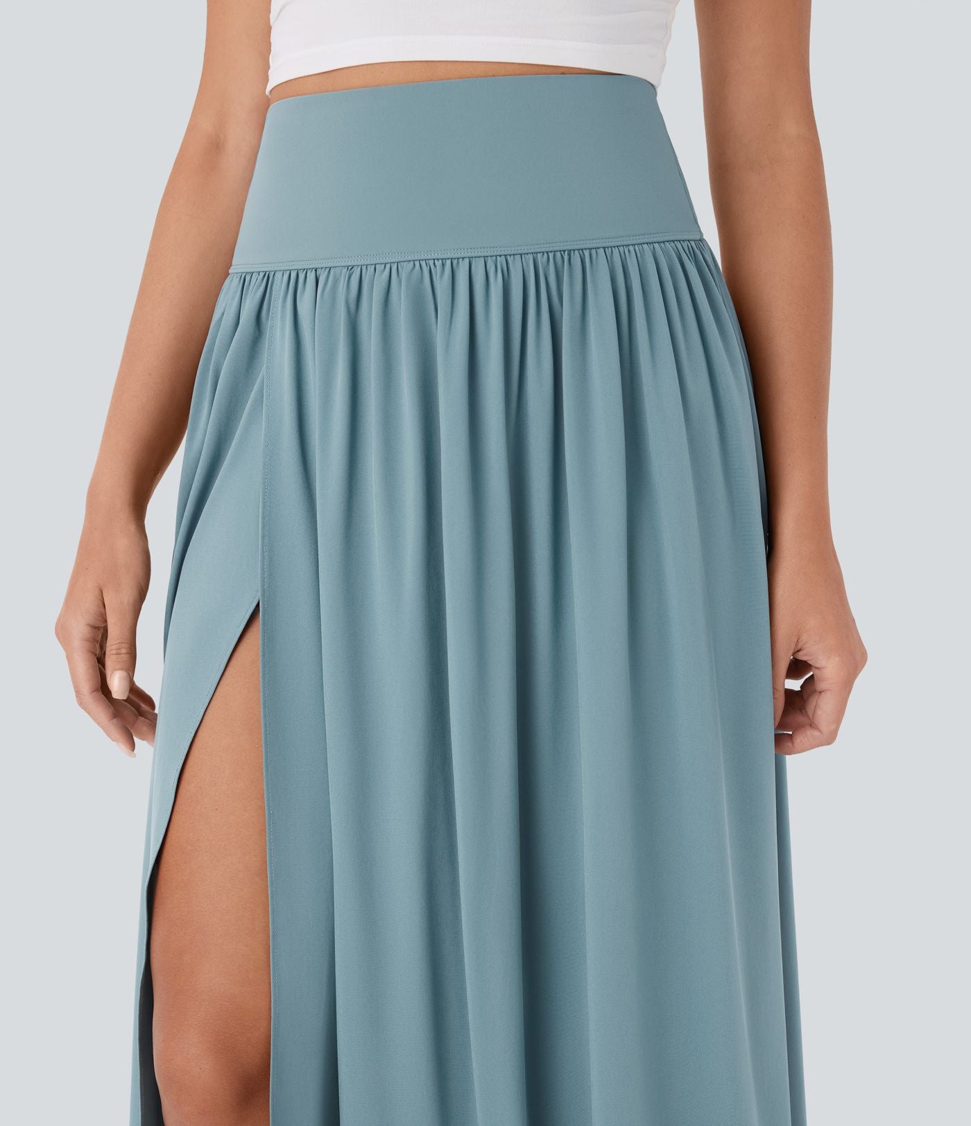 Jupe maxi fluide 2-en-1 gainante taille haute à séchage rapide Breezeful™
