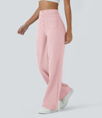 Pantalon taille haute coupe droite DayStretch avec poches