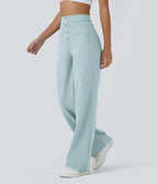 Pantalon taille haute coupe droite DayStretch avec poches
