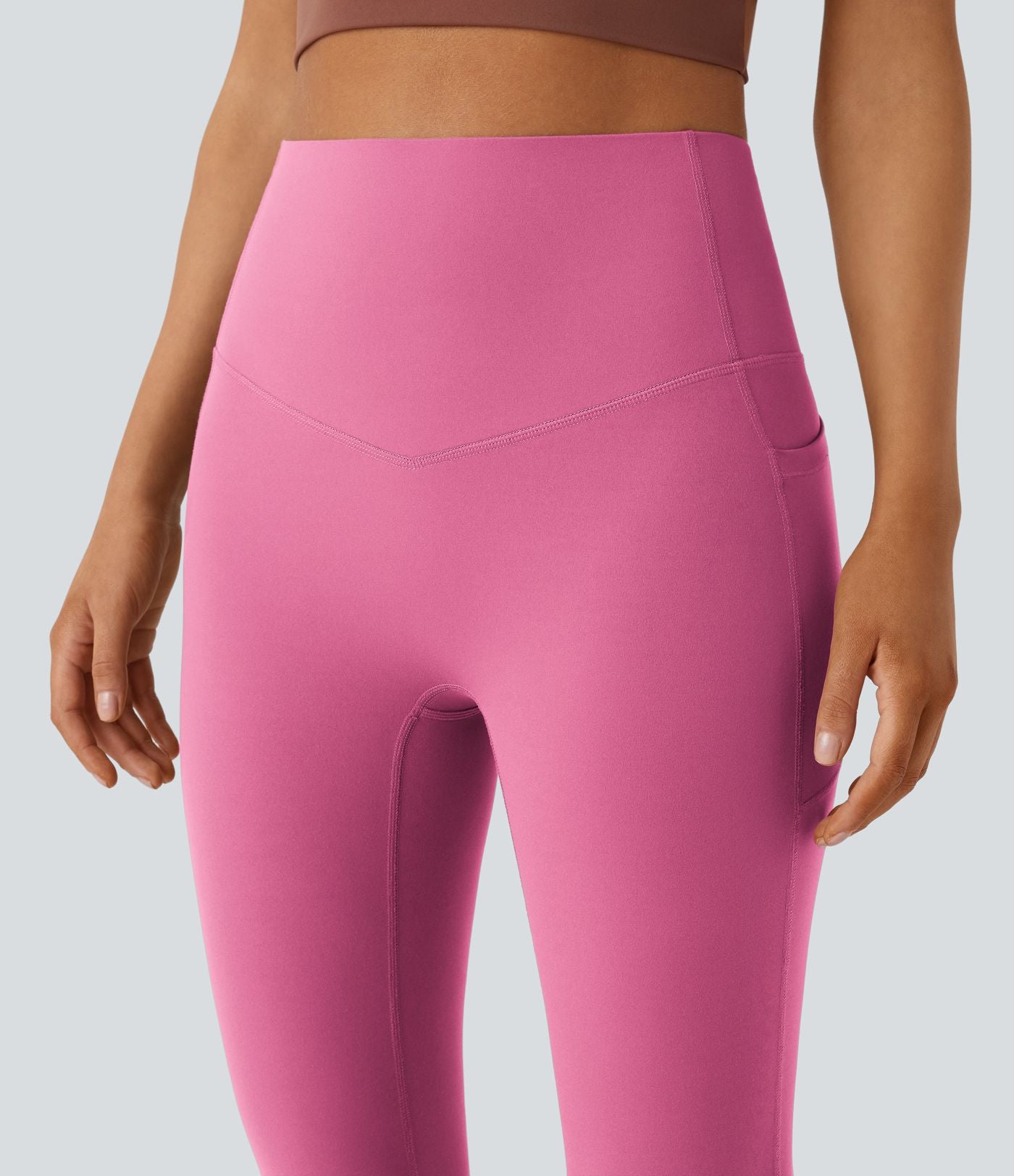 Pantalon de yoga à coupe bootcut gainant taille haute avec poches Halara UltraSculpt™