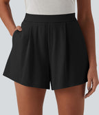 Short tailleur taille haute avec poches