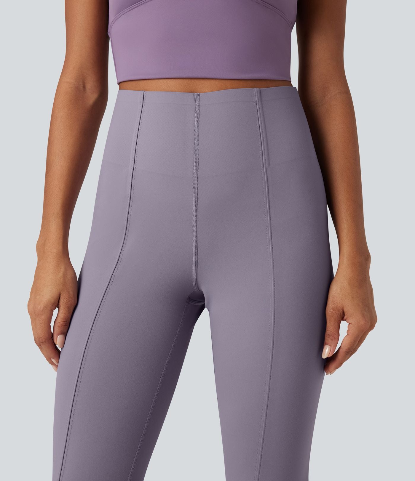 Pantalon décontracté bootcut ventre plat taille haute avec poche