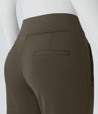 Pantalon tailleur évasé taille mi-haute Halara Flex™ DayStretch avec zip latéral et poches