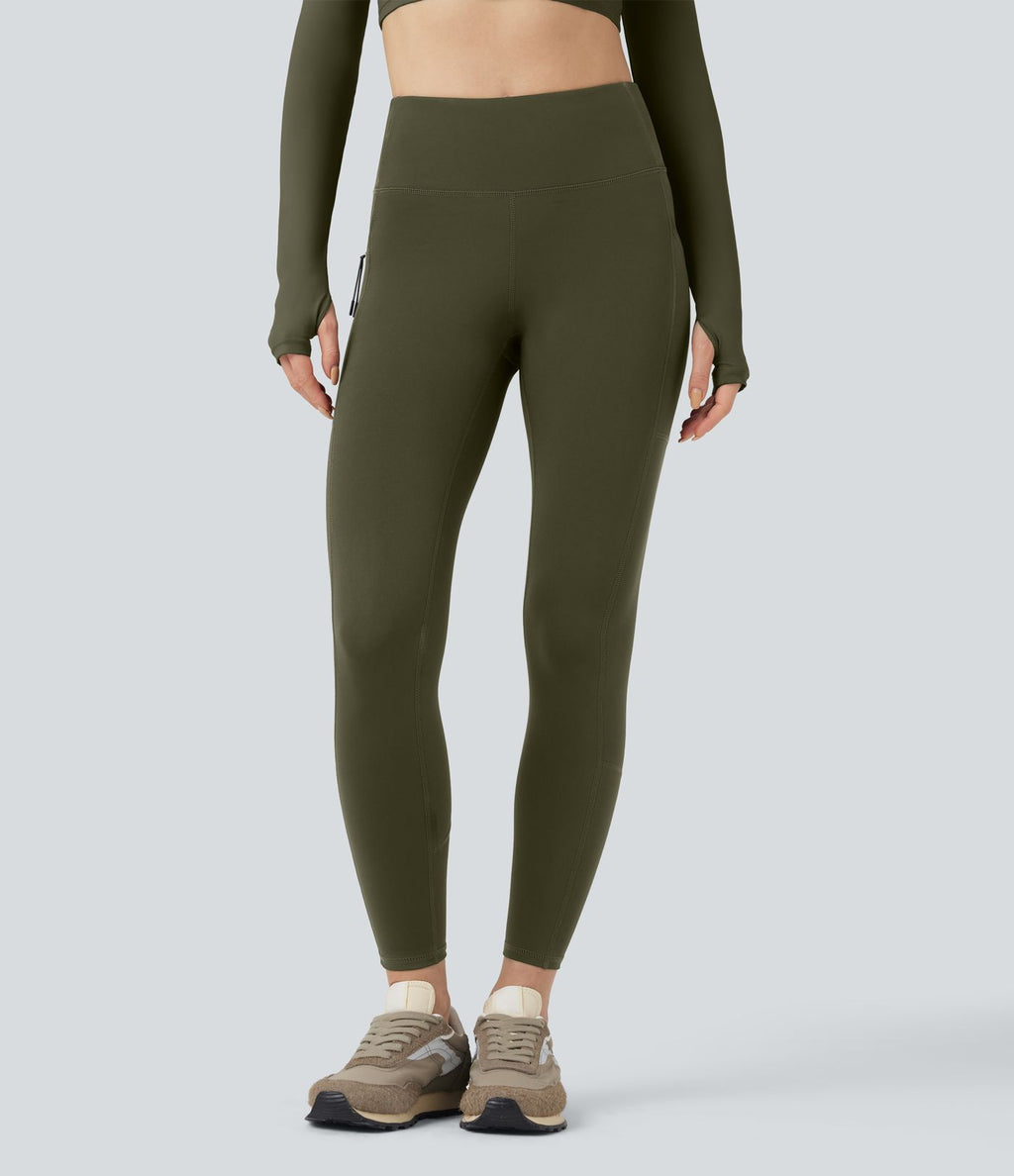 Legging de randonnée 7/8 résistant à l'usure taille haute avec poches