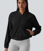 Veste bomber casual manches longues avec poches