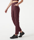Pantalon slim de running taille haute à séchage rapide avec fronces et poches