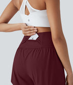Short de yoga 2-en-1 SoftlyZero™ Airy taille très haute effet frais InstantCool 12,5 cm avec poches