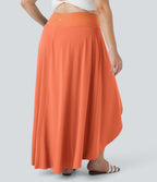 Breezeful™ Taille Haute à Volants 2 en1 Fluide Sèchement Rapide Quotidien Causal Grande Taille