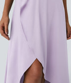 Jupe Longue Casual Breezeful™ Taille Haute à Volants 2en1 Fluide Sèchement Rapide Quotidien Maxi