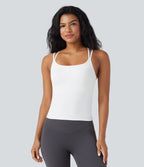 Débardeur yoga SoftlyZero™ Plush double bretelles dos croisé longueur étendue