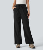 Pantalon de randonnée bootcut, taille haute, cordon et poches