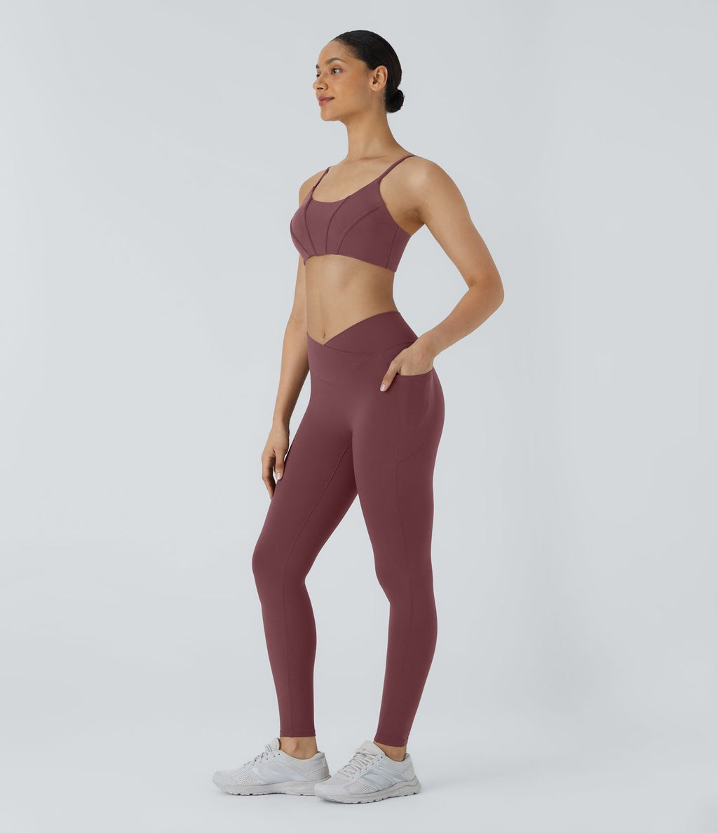 Patitoff™ 2.0 Legging Yoga Résistant Poils d'Animaux Taille Haute Croisée Poches Latérales