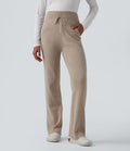 Pantalon de détente maille taille mi-haute avec cordon de serrage et poches