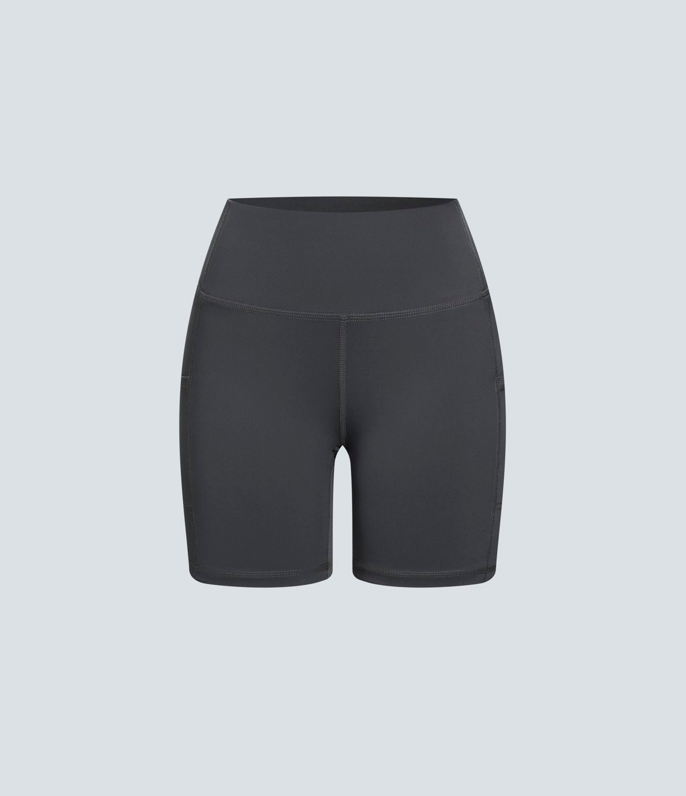 Short Course Biker Yoga Taille Haute avec Poches Latérales