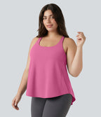 Débardeur running Halara UltraSculpt™ grande taille col rond ourlet arrondi