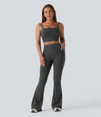 Halara UltraSculpt™ Legging yoga évasé gainant push-up taille haute à fronces avec poches