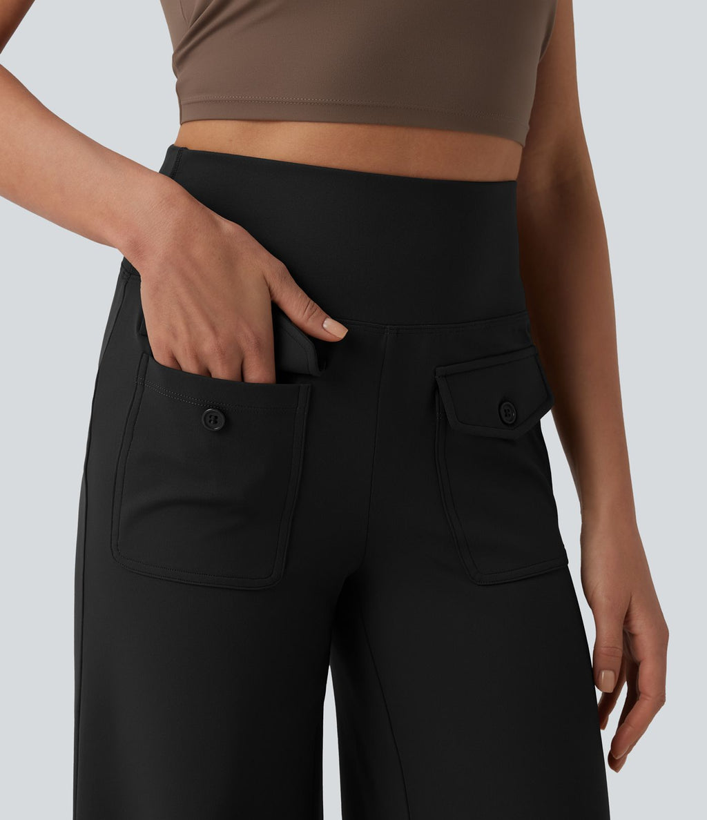 Pantalon de yoga large DayStretch gainant taille haute avec poches