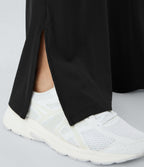 Pantalon Yoga Longs Taille Haute Évasés Fente en Tricot Côtelé