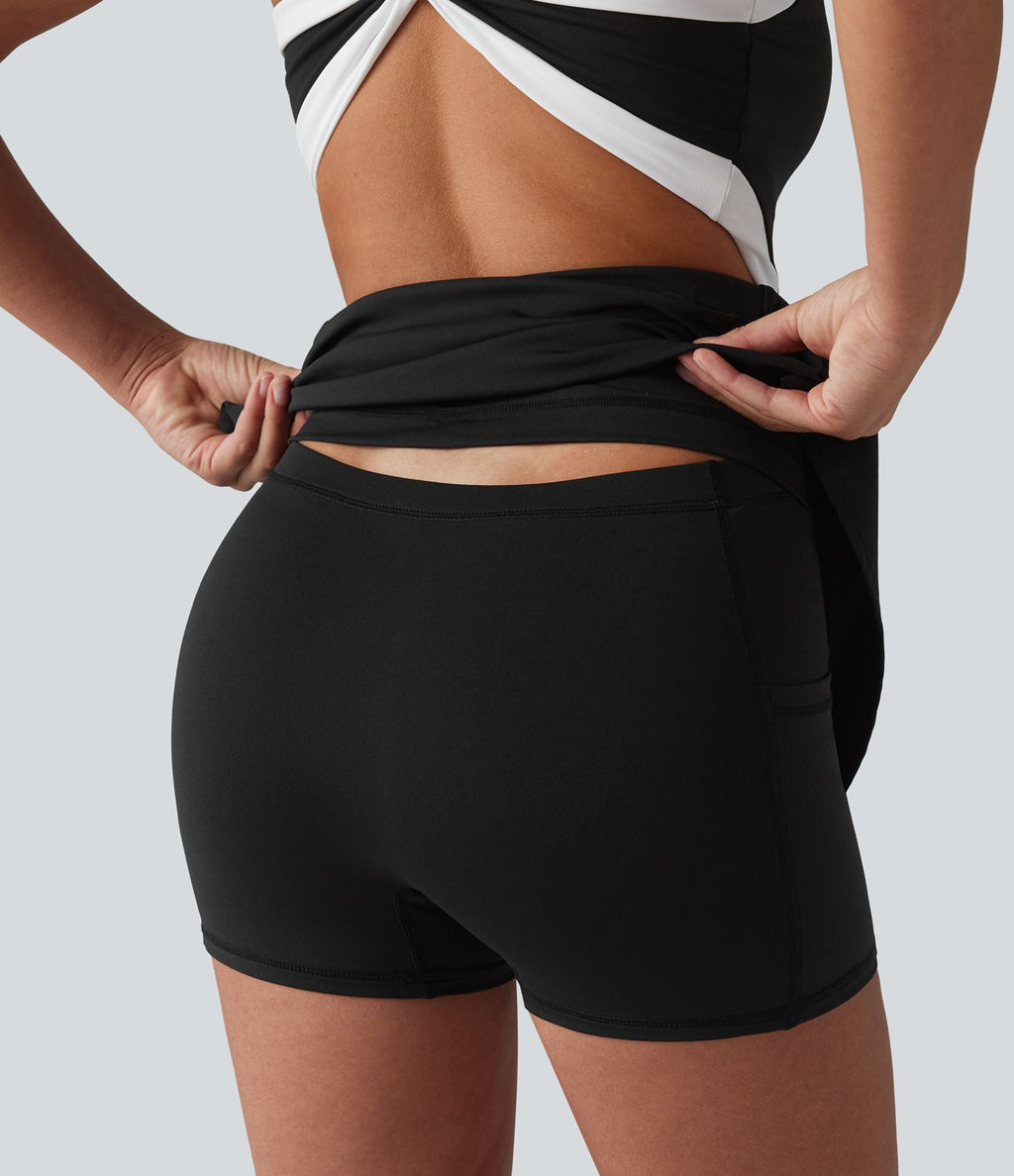 Robe de tennis mini SoftlyZero™ Airy 2-en-1 color block à effet frais InstantCool, brassière intégrée et poches, accès facile Easy Peasy