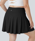 Jupe de tennis SoftlyZero™ Airy confortable 2-en-1 à taille haute croisée avec poches latérales, coupe évasée grande taille effet frais InstantCool, protection solaire UPF50+