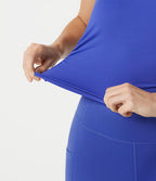 Débardeur SoftlyZero™ Airy décontracté col cœur dos nu froncé brassière intégrée effet frais InstantCool
