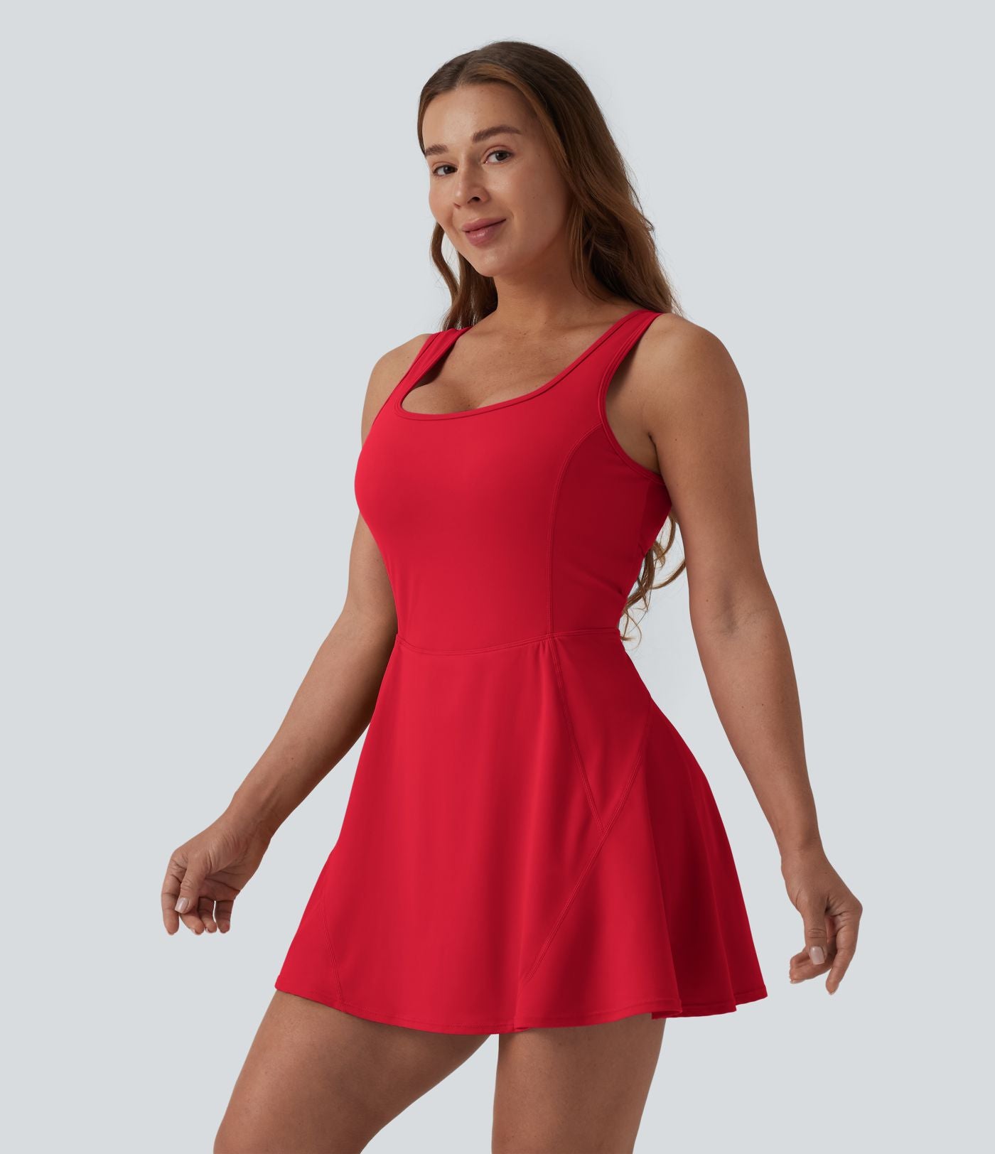 Robe de sport mini 2-en-1 SoftlyZero™ Airy col U poches effet frais InstantCool danse bonnets E-G, accès facile Easy Peasy