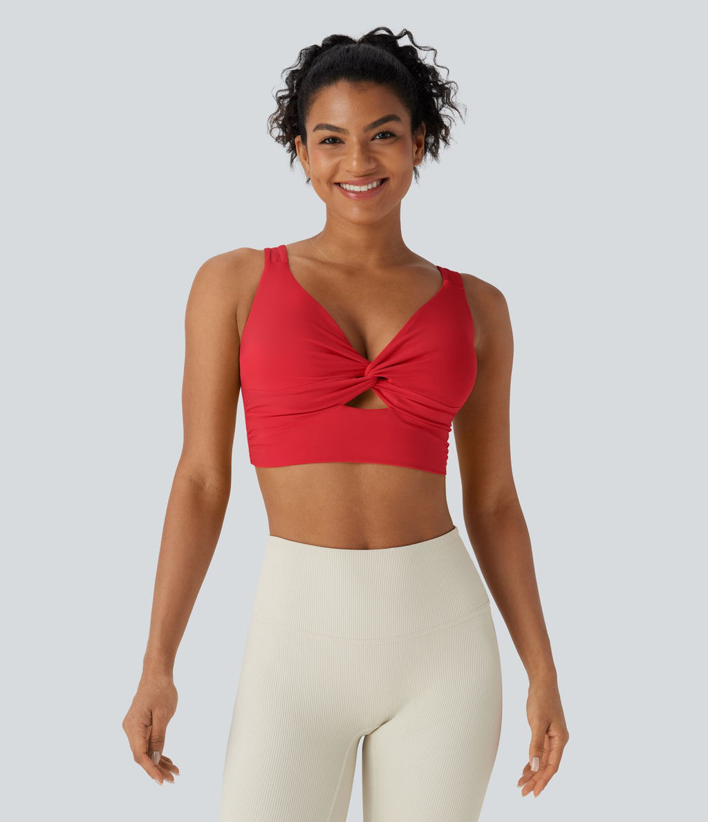 Brassière yoga SoftlyZero™ Airy maintien léger découpes effet frais InstantCool, bonnets E-G