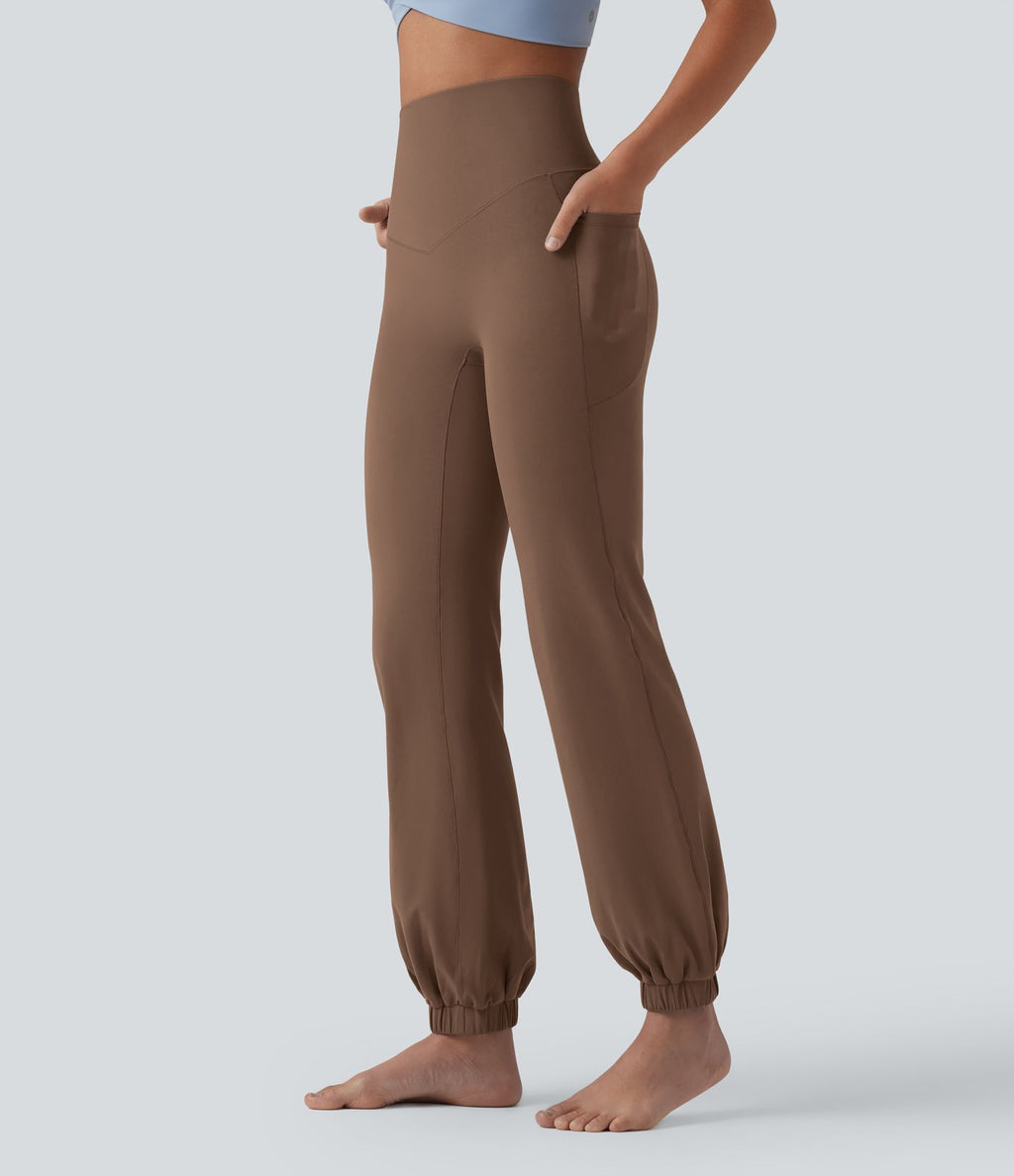 Jogging ballon danse SoftlyZero™ taille haute gainant avec poches
