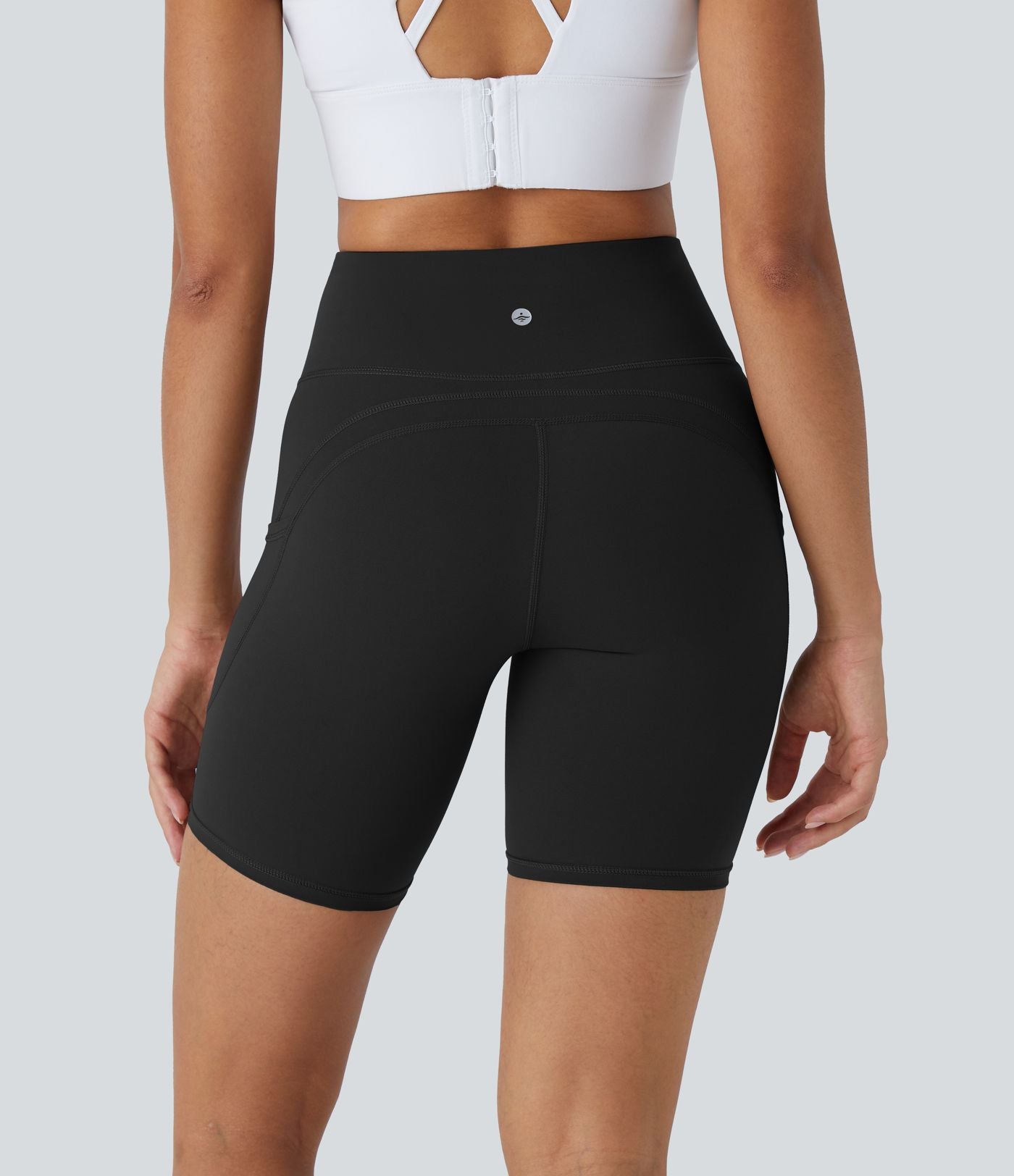 UltraSculpt Short 17,5cm Biker Running Taille Haute avec Poches Latérales