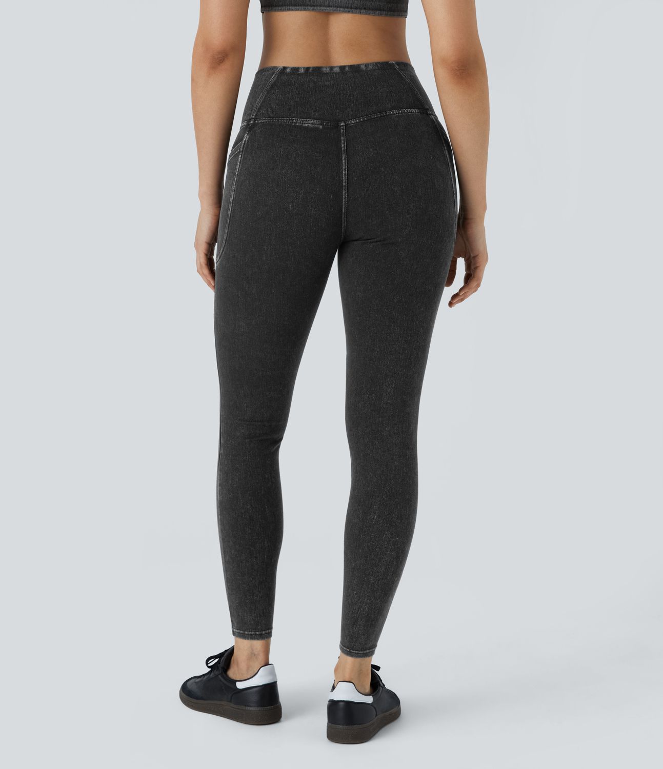 Halara Flex™ Jegging Travail Tricoté Extensible Lavé Poche Latérale Croisée