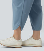 Pantalon golf grande taille fuselé taille mi-haute avec cordon de serrage, ourlet arrondi, séchage rapide et poches - UPF40+