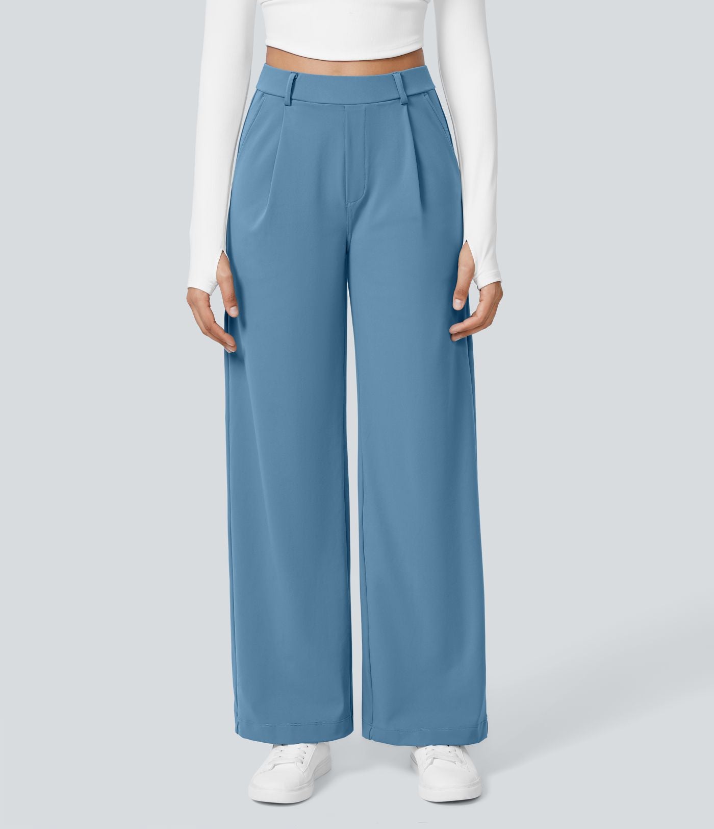 Pantalon tailleur Halara Flex™ DayStretch coupe droite taille haute avec poches