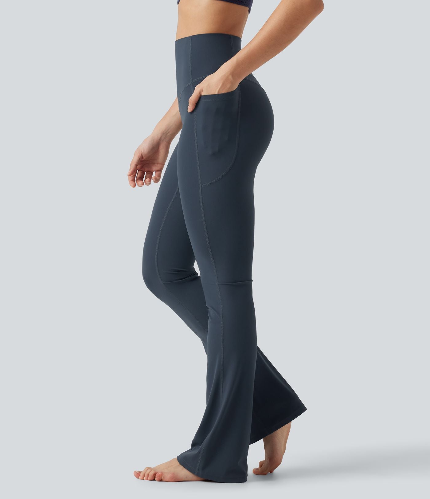 Legging de yoga bootcut Halara UltraSculpt™ taille haute gainant avec poches