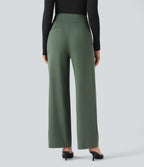 Pantalon tailleur coupe droite taille haute Halara Flex™ avec poches