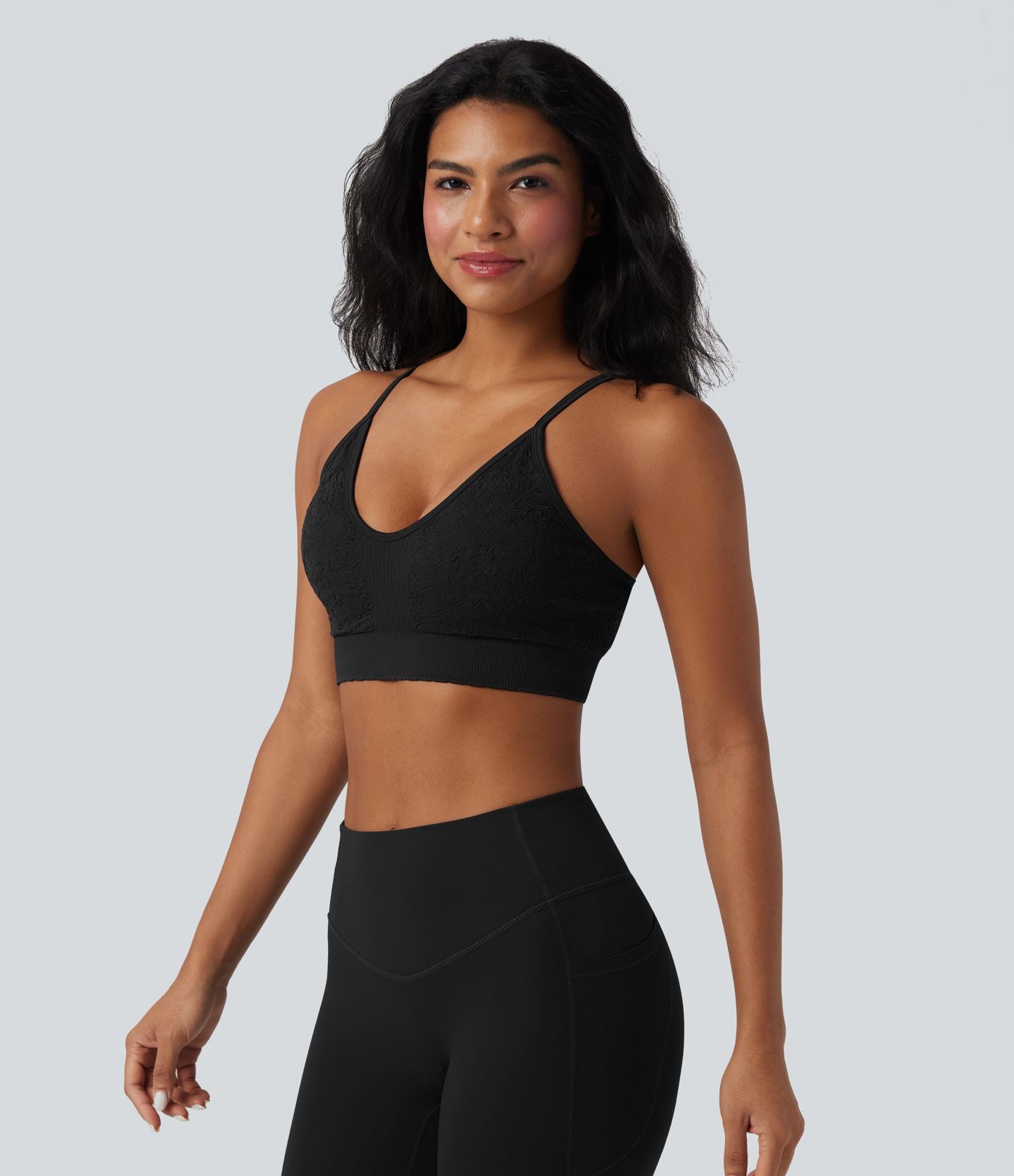Brassière de sport yoga maintien léger sans couture OneForm Seamless Flow