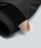 Robe mini côtelée dos nu à col halter, encolure drapée et coussinets amovibles