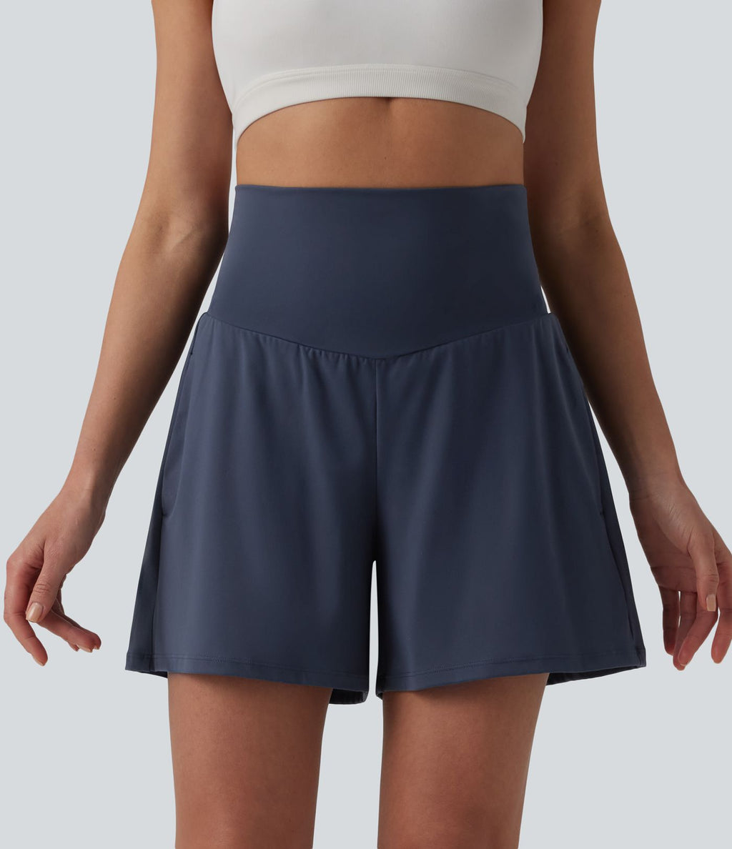 Short de yoga SoftlyZero™ Airy taille haute effet frais InstantCool avec poches 12,5 cm