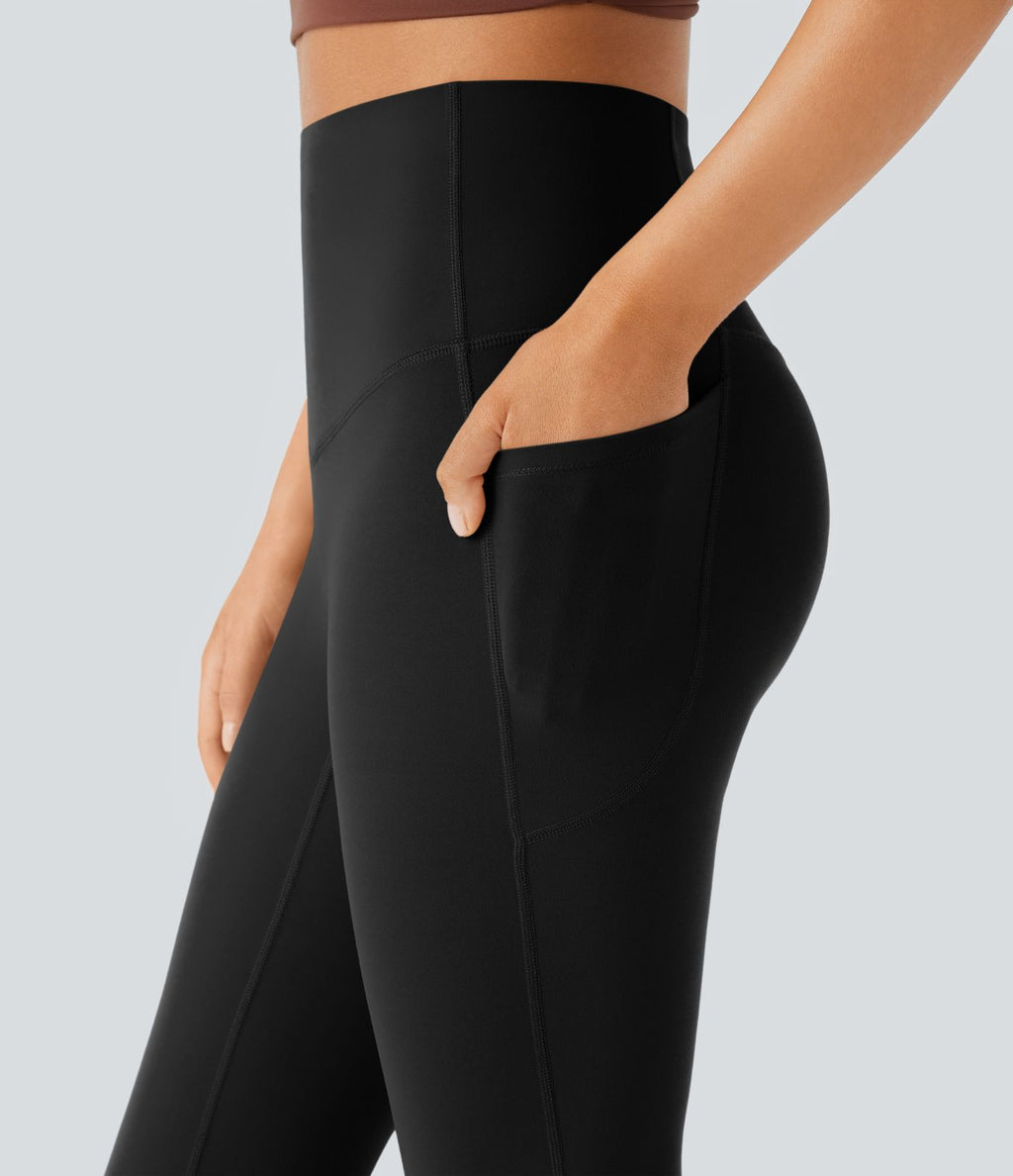 Pantalon de yoga à coupe bootcut gainant taille haute avec poches Halara UltraSculpt™