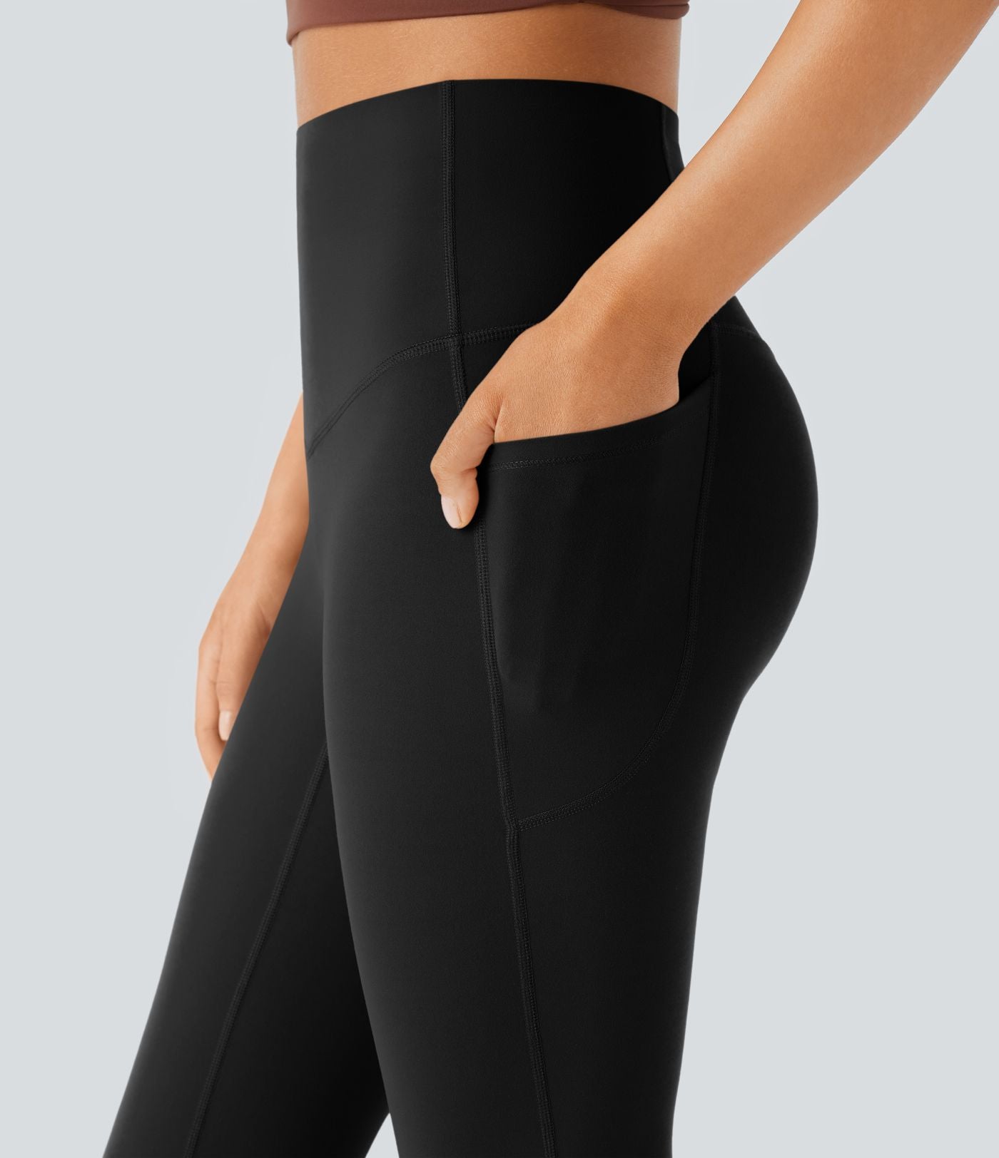 Pantalon de yoga à coupe bootcut gainant taille haute avec poches Halara UltraSculpt™