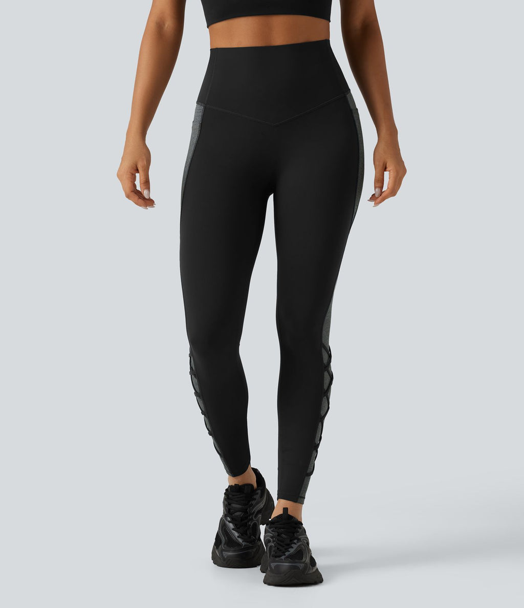Legging de yoga Halara UltraSculpt™ taille haute gainant color block avec poches