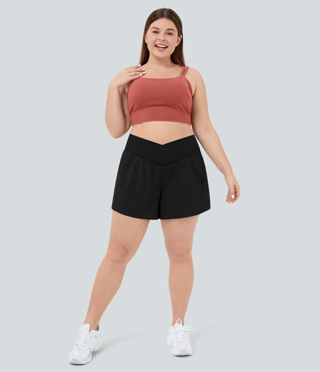 Breezeful™ Short 11,3cm De Yoga 2 En 1 Taille Haute Avec Poche Latérale Croisée Et Séchage Rapide