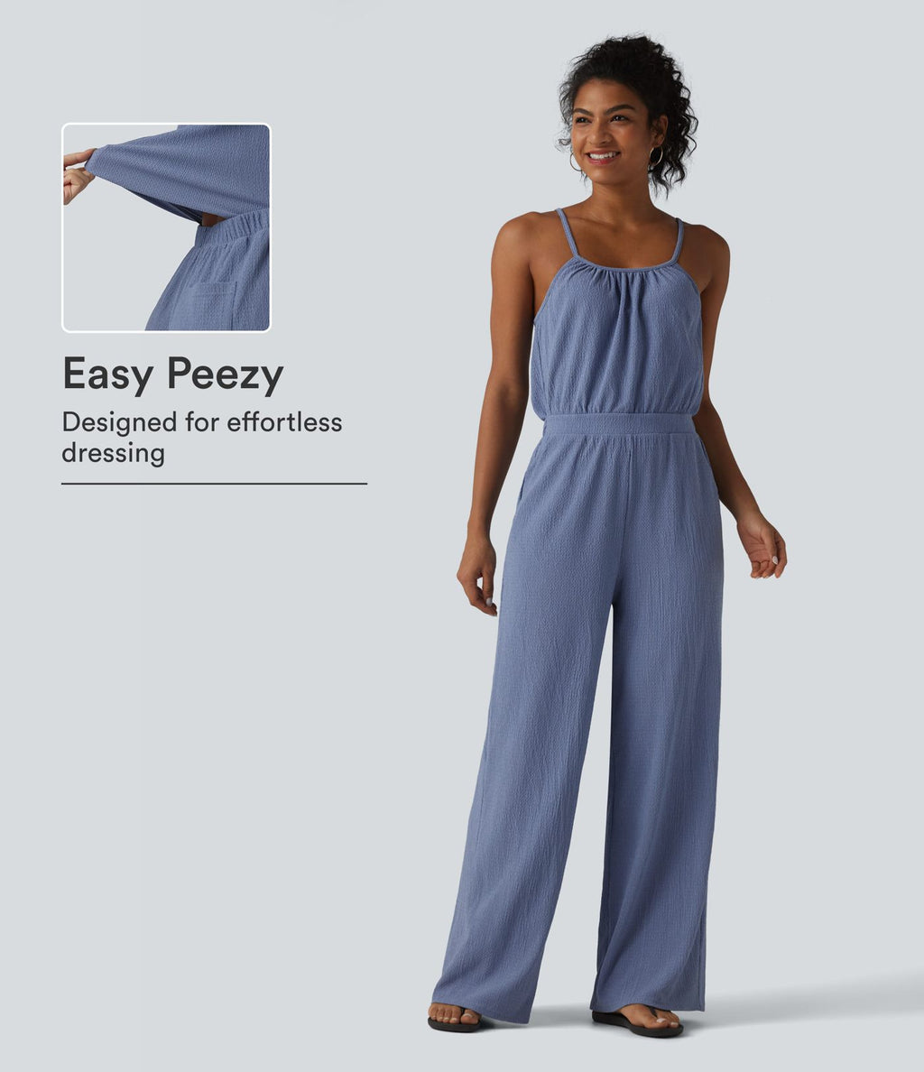 Combinaison décontractée à jambes larges et poches - Easy Peasy