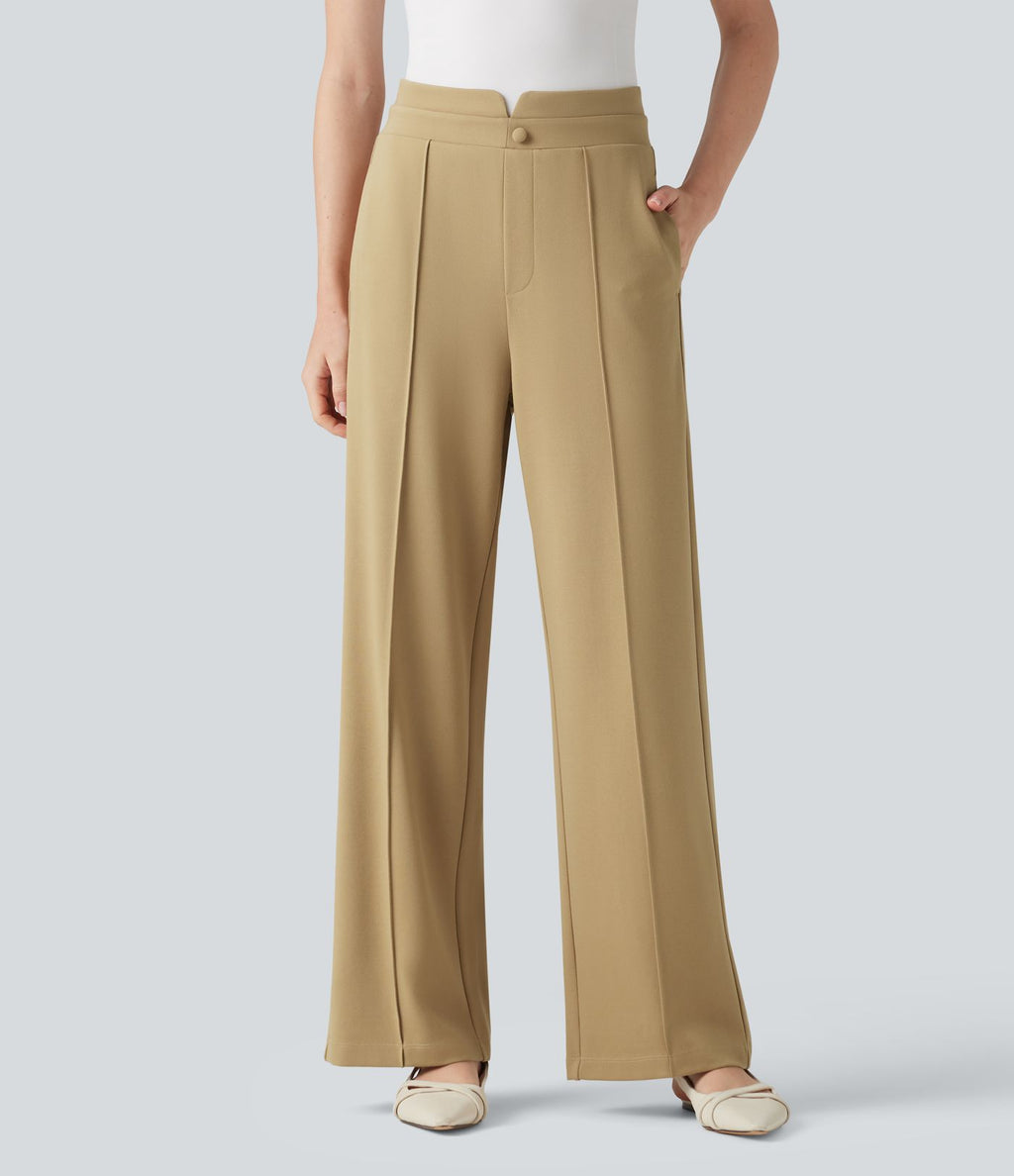 Pantalon de travail droit taille haute Halara Flex™ avec poches
