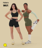 Short cycliste Halara X Smiley® SpeedWave™ 12,5 cm taille haute à séchage rapide avec poches