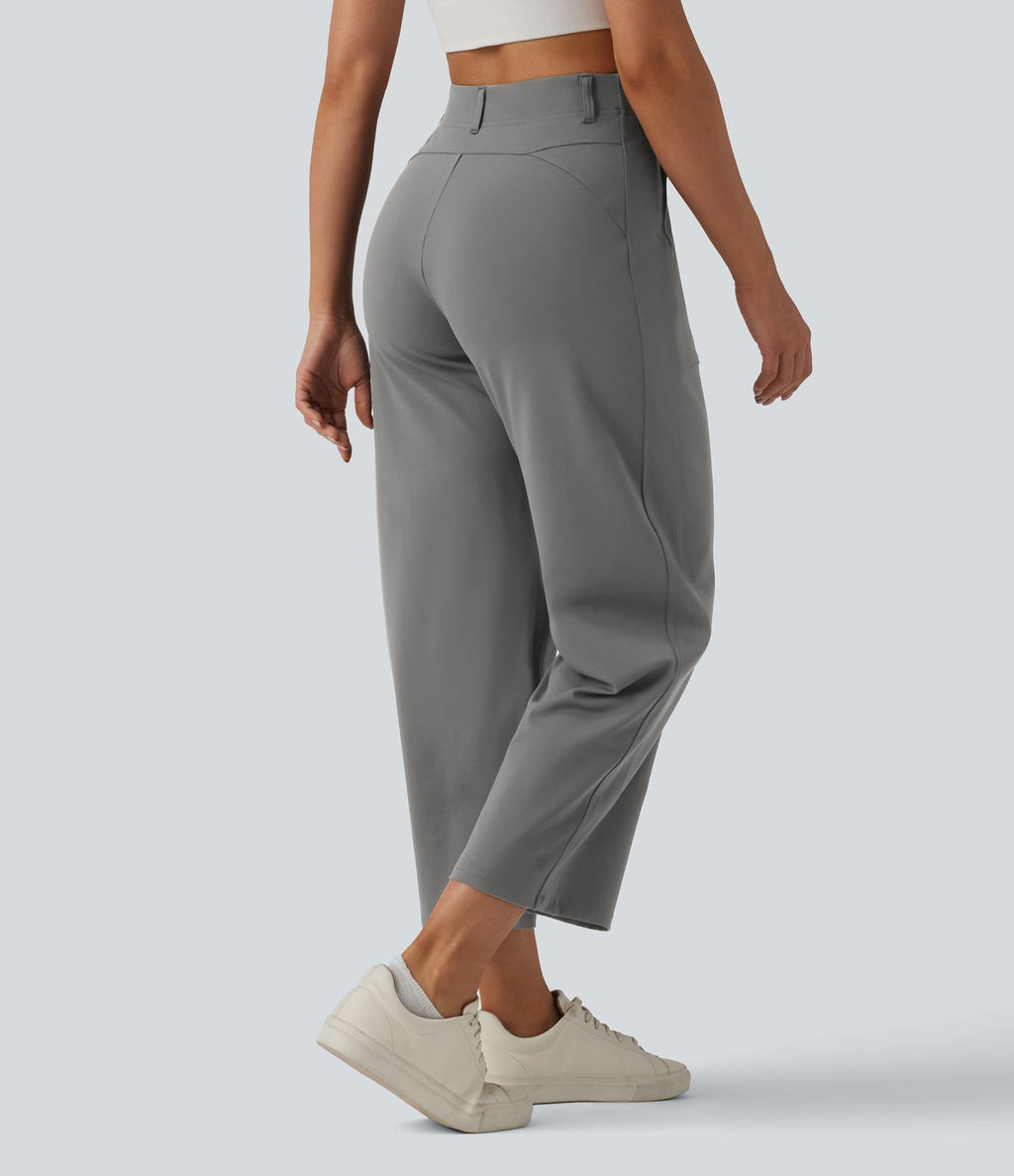 Pantalon barrel DayStretch taille haute avec poches