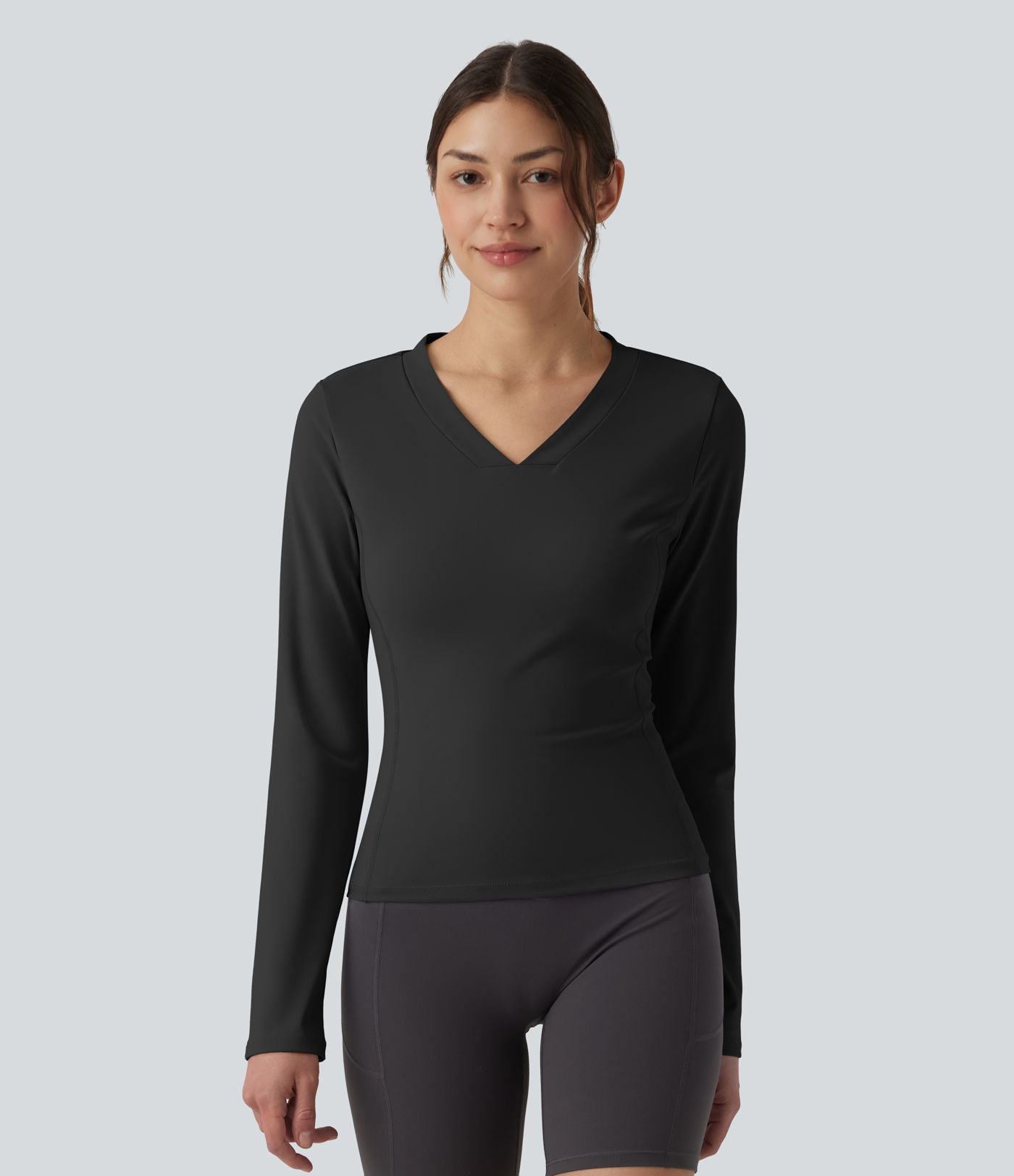 Haut de sport d'entraînement SoftlyZero™ Airy col V manches longues effet frais InstantCool, protection solaire UPF50+
